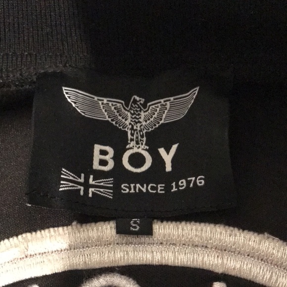 BOY LONDON Youth Small black Bomber Jacket 100% cotton with logo - Picture 8 of 11
